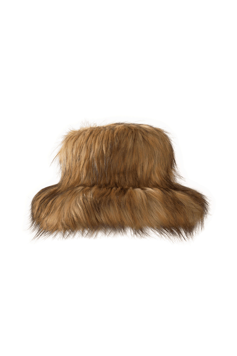 Tyler Lambert WHITE/GREY FURRY BUCKET HAT with FLAWS FURRY BUCKET GREY | TYLERLAMBERT main image 2