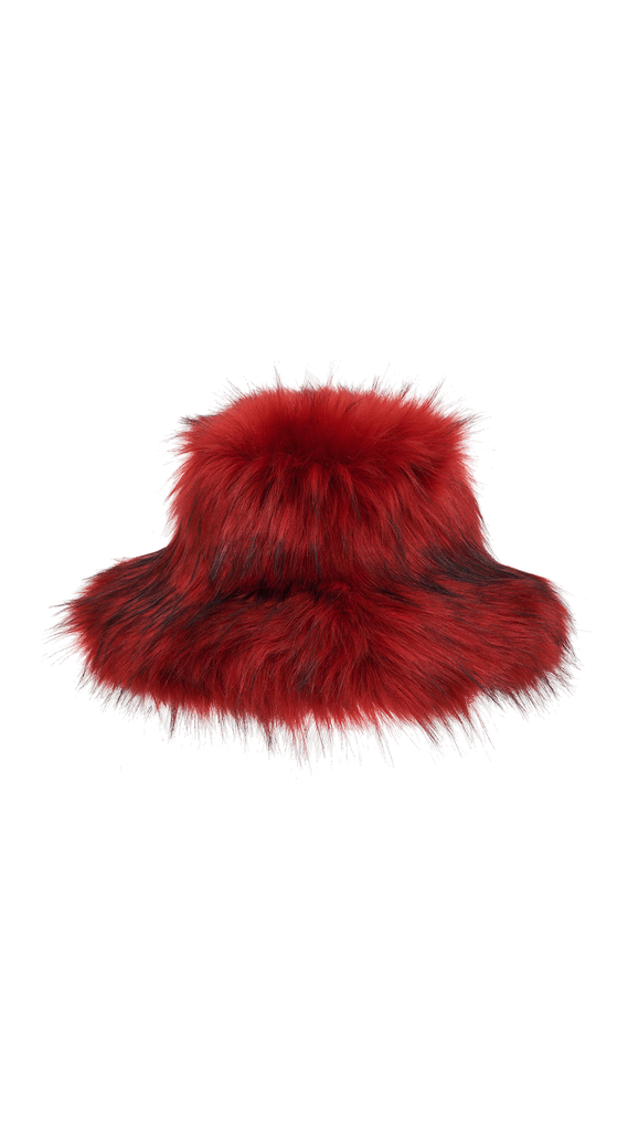 Furry Bucket Red Small